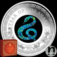 SCHLANGE SNAKE Lunar OPAL - Australien 2025 - 1 Oz Silber PP Proof BOX
