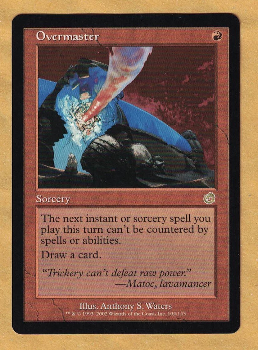 Overmaster  (Torment,  Rare,,  English,  2002)  MTG