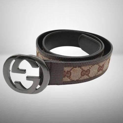 Cintura Gucci ad incastro fibbia G marrone modello GG 80 cm autentica Giappone [usata]