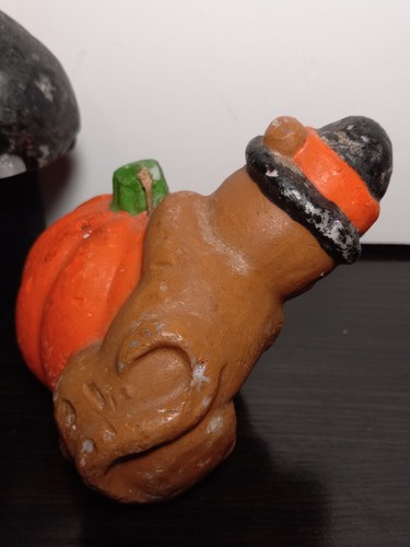 LOTE DE FIGURAS DE COLECCIÓN HALLOWEEN JACK O LINTERNA GATO FANTASMA NEGRO MAPACHE velas X3 - Imagen 9 de 24