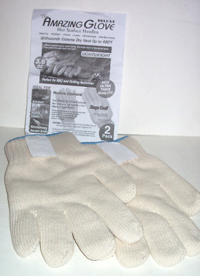 Deluxe Amazing Glove Hot Surface Handler Up To 480 Degrees 2 Pack Pot Holder