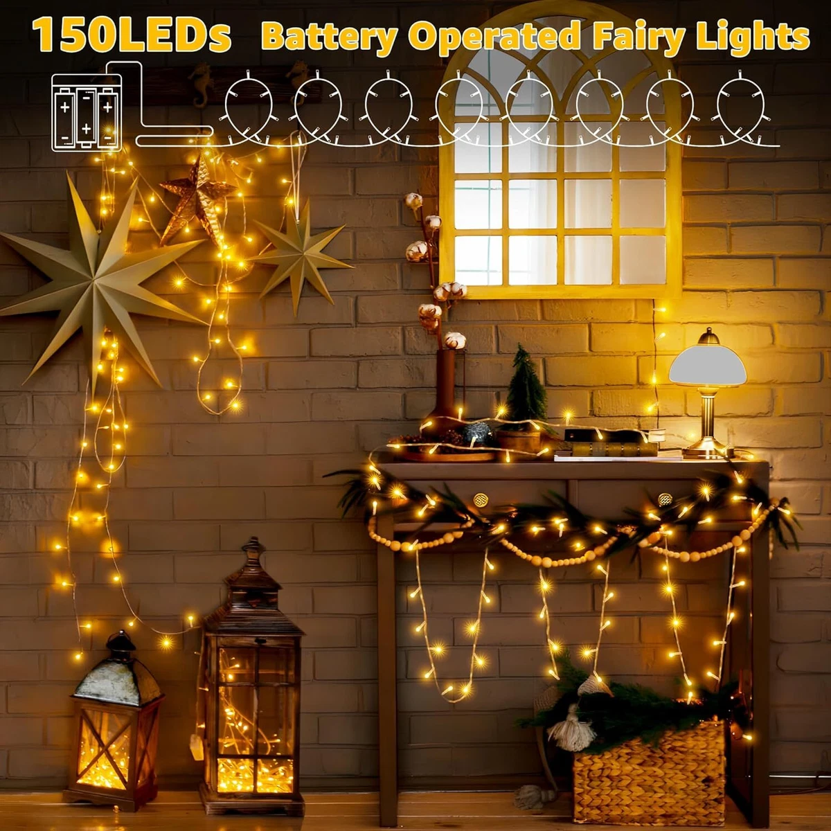 Battery operated christmas string lights deals