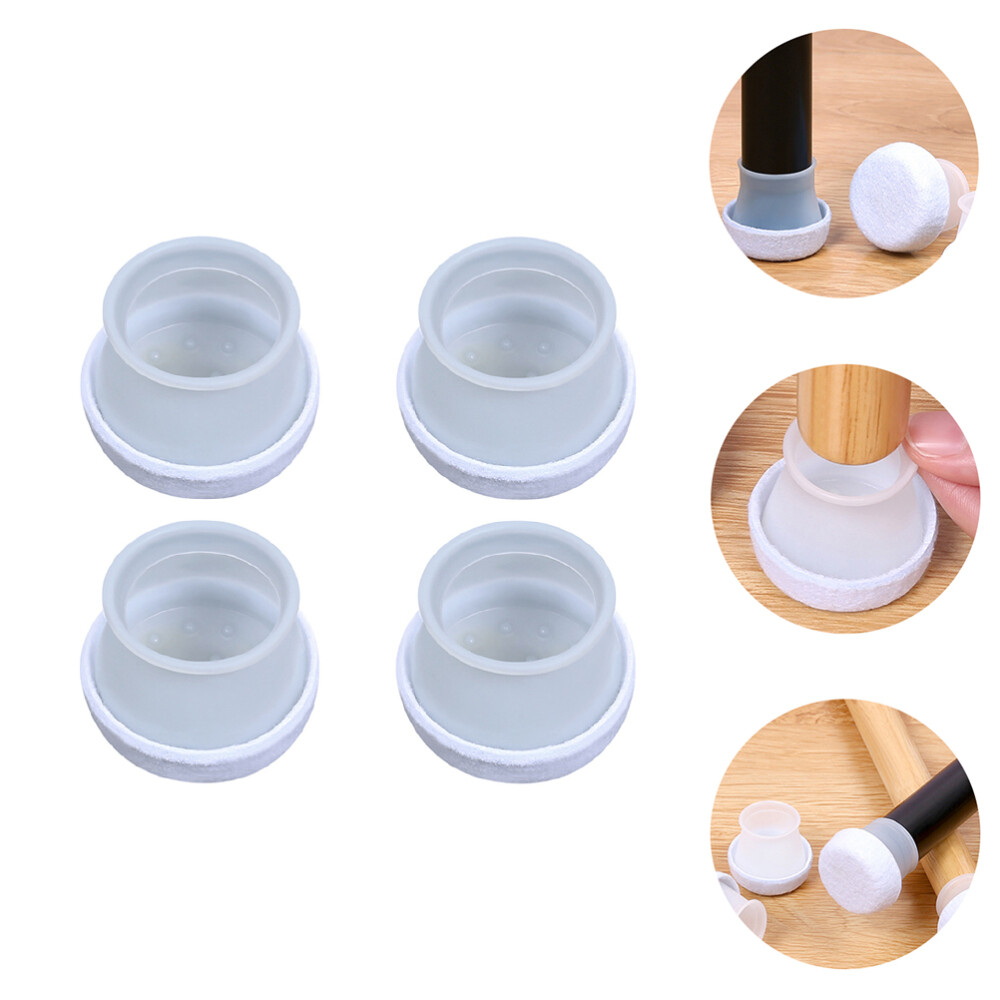 4 Pcs White Felt Table and Chair Protective Cover Desk Accessories eBay