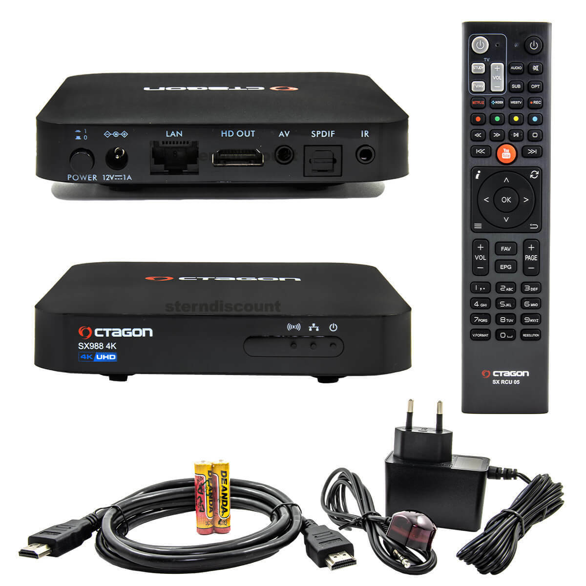 Thumbnail - Octagon Sx988 4k Uhd H.265 Multiboot- Linux E2+os Define Ip-box Lan