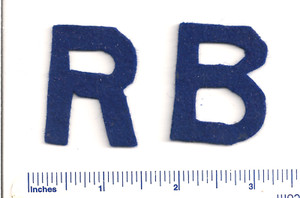 UNKNOWN FELT CAMP , COUNCIL BSA??  "R B"  FELT PATCH