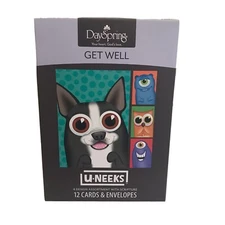 Get Well Greeting Cards 12-Cards w/Envelopes Assorted Box Set Dayspring U-Neeks