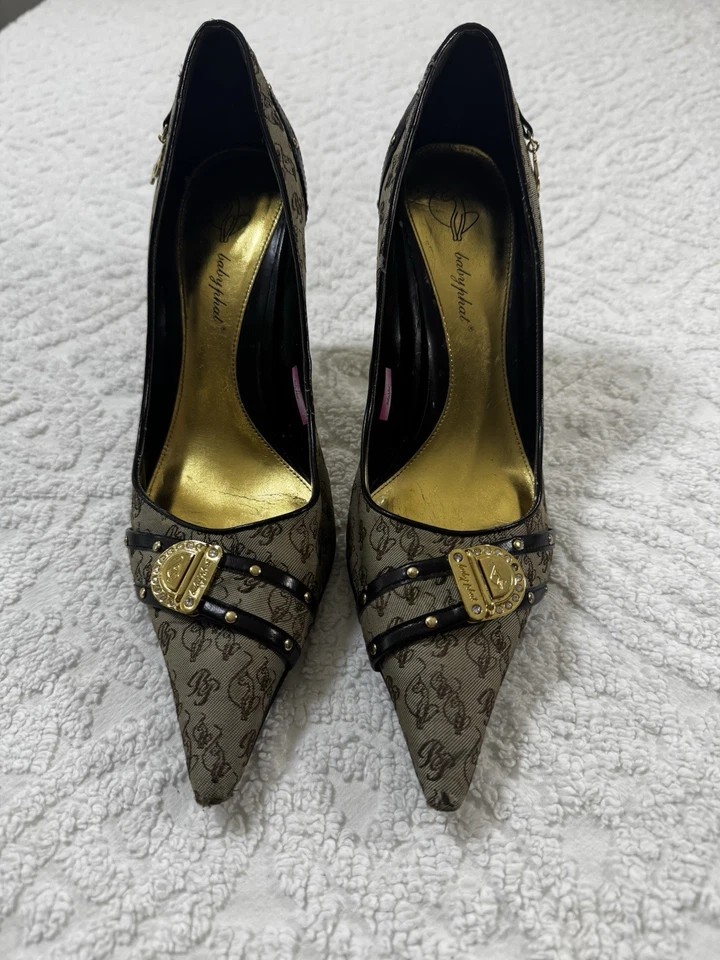 Baby Phat Heels Size 10B Tan/Brown with Signature Cat Design - Image 4 of 4