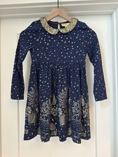 Mini Boden sequin collar woodland dress 7-8
