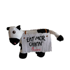 Chick Fil A Cow Plush Stuffed Animal Mini 4" Eat Mor Chikin White Black