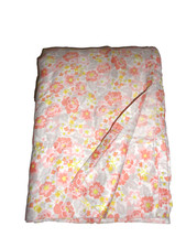 BETTER HOMES VINTAGE CORAL FLORAL PINK GRAY CORAL 1 FULL FLAT SHEET 78 X 90