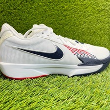 Nike Air Zoom GT Cut Academy Hombres Talla 9 Blanco Azul Rojo Zapatos de Baloncesto Tenis