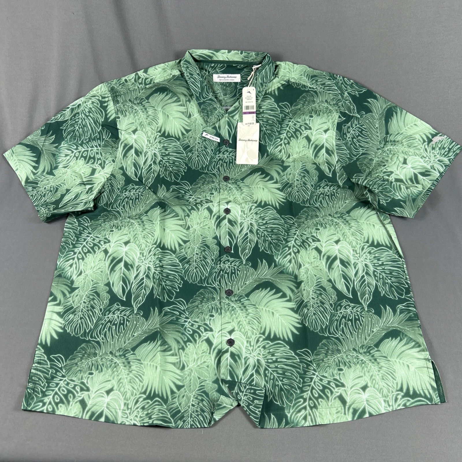 Tommy Bahama Shirt Hawaiian Luminescent 2XLB Viridian Pine Polyester MSRP $168
Opens in a new window