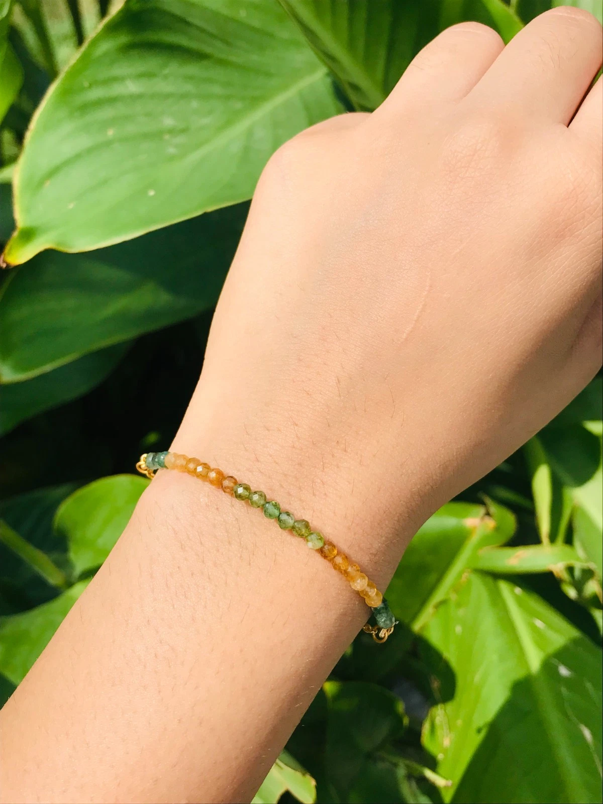 Dainty Tourmaline & Citrine Bracelet