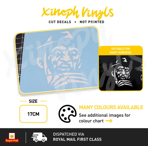 Freddy Krueger mask Vinyl sticker decal friday 13th jason car van creepy window