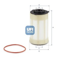 Ufi Kraftstofffilter 26.H2O.07 Filtereinsatz FüR Fiat Ducato Bus 120 Multijet