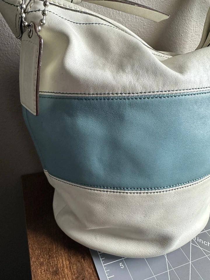 Bolso cubo de lona de rugby de cuero Coach vintage Foto 4 de 4