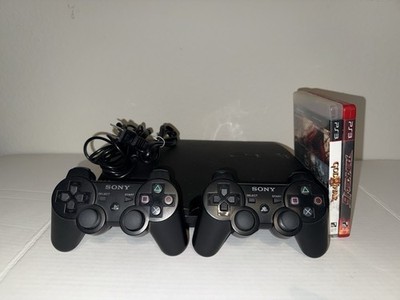 Sony PlayStation 3 Slim 160GB Console - Black Tested W/ Games