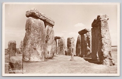 RPPC Stonehenge antikes Denkmal Salisbury Plain Wiltshire Foto Präzision