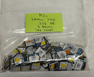 Mixed Brands 256GB M.2 SATA SSD (M.2 2230) - Lot of 100