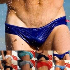 Thin-Transparent Underwear Low Waist Mens Bikini Swimwear Swimsuit Swim-Pool