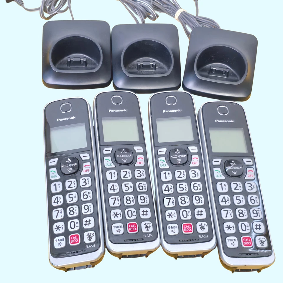 Panasonic KX-TGD860 Link2Cell Bluetooth Cordless Phone System w/ 4 Handsets+Base - Image 2 of 4