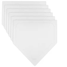 6 Pieces White Baseball Home Plate Throw Down Baseball Bases 16 inch Softball...