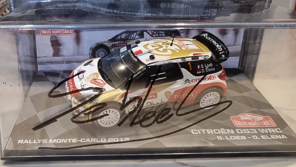 Autografato 1:43 citroen DS3 WRC Sebastien Loeb Rally Monte Carlo 2013 nuovo - Immagine 2 di 3