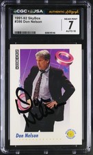 1991-92 SkyBox #386 Don Nelson JSA AUTO 10 - CGC 7