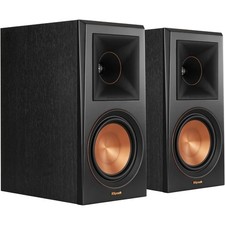 Premium Bookshelf Speakers Pair High-Performance Audio Ebony Finish