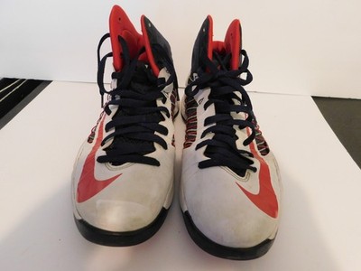 Nike Mens Hyperdunk Plus White Red Blue  Basketball Shoes Sneakers Size 10