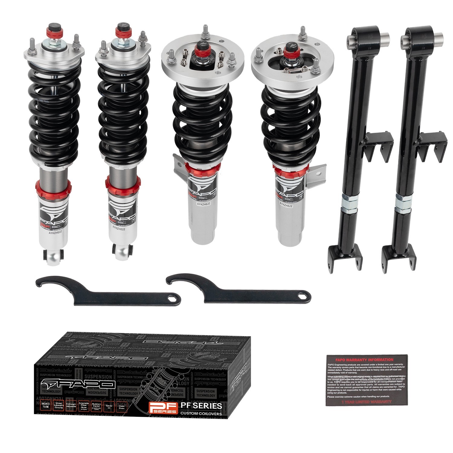 Full Set 32 Clicks Damper Coilover +Rear Toe Arm for BMW3 E46 97-06 true system