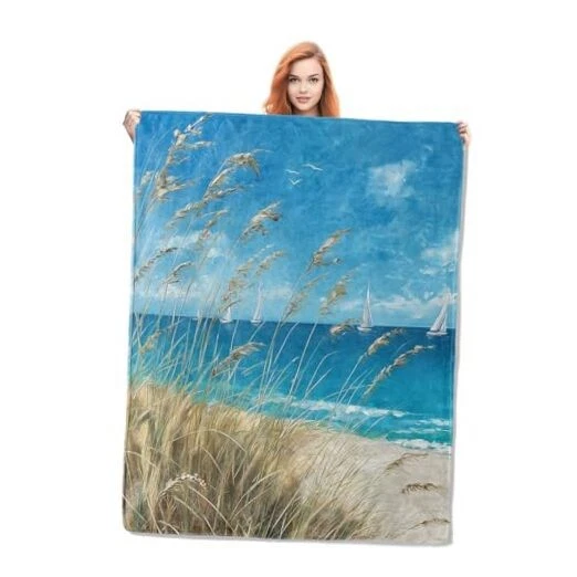 Beach Sea Blanket Gifts for Women Adults Soft Warm Lightweight 50"x60" Color96