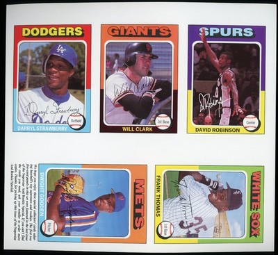 1991 Superstars & Rookies Magazine Frank Thomas/David Robinson/Clark UNCUT SHEET