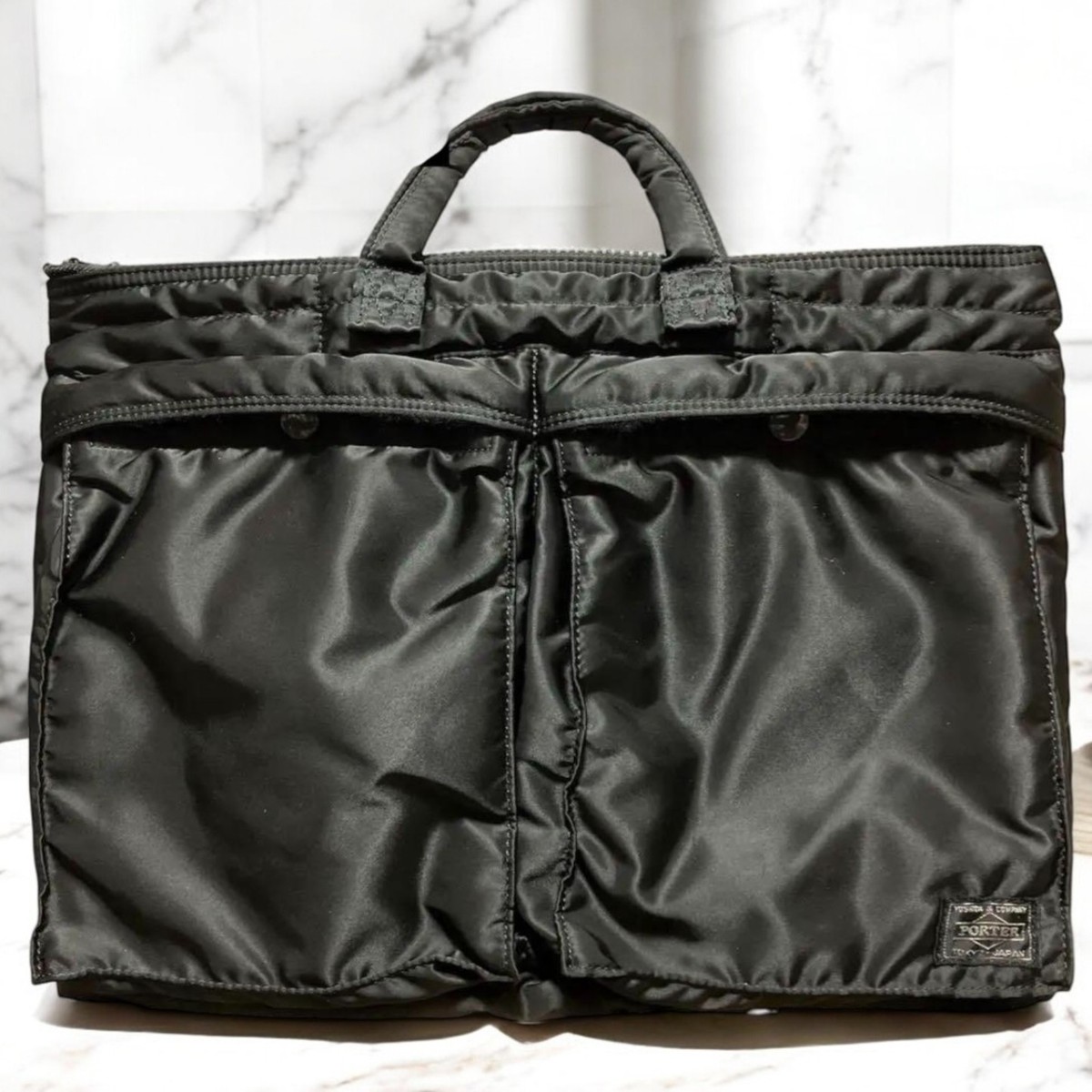 Porter Tanker Short Helmet Bag Nylon Briefcase | Black Porter Tanker Short Helmet Bag Nylon Briefcase | Black