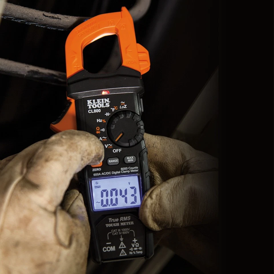 Klein Tools CL800 Low Impedance Cordless Auto-Range Digital Clamp Meter Kit New - Image 4 of 4