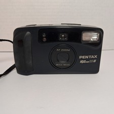 Pentax IQ Zoom 28-W Black Auto Focus Zoom Point  Shoot 35mm Film Camera