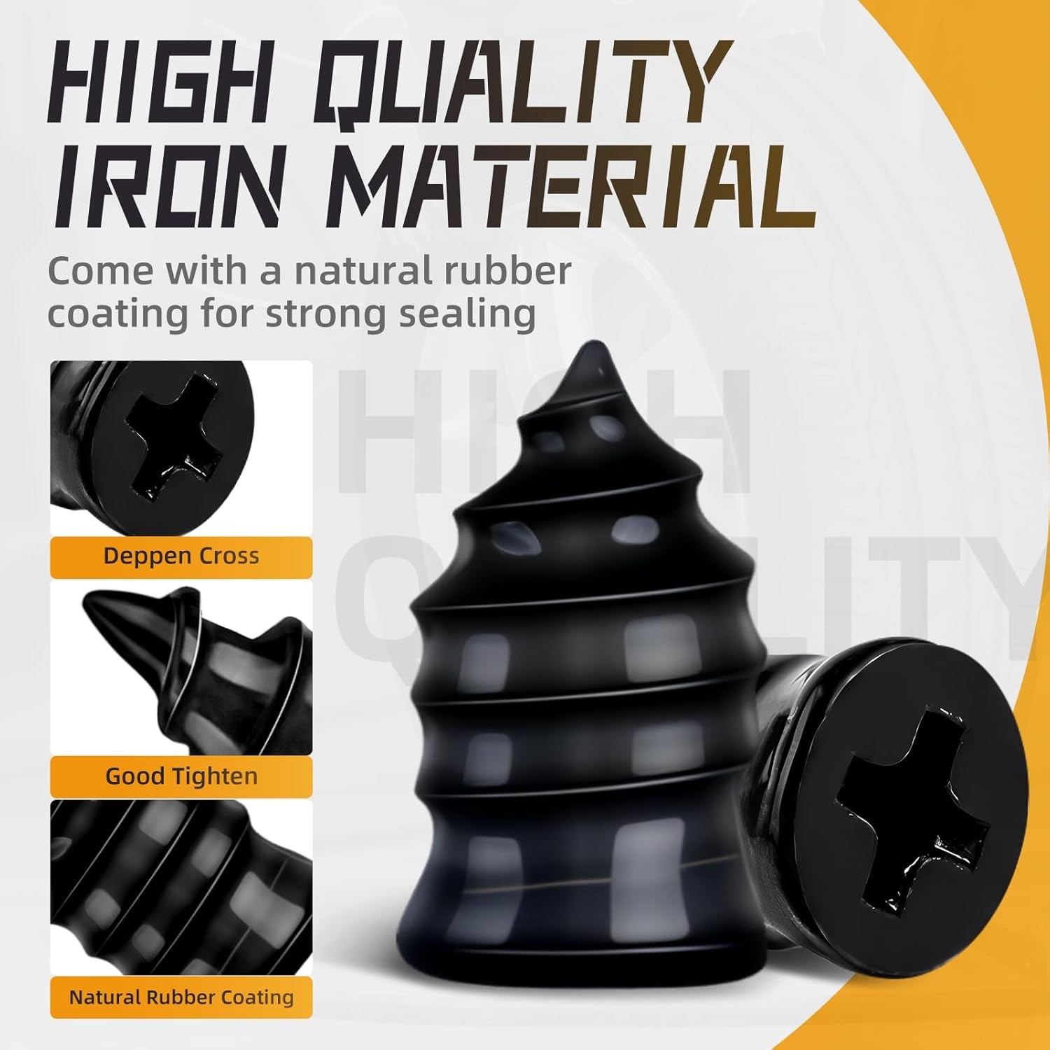 60 Pcs Tire Repair Rubber Nail Screw Tire Plugs Quick Puncture for Car Truck