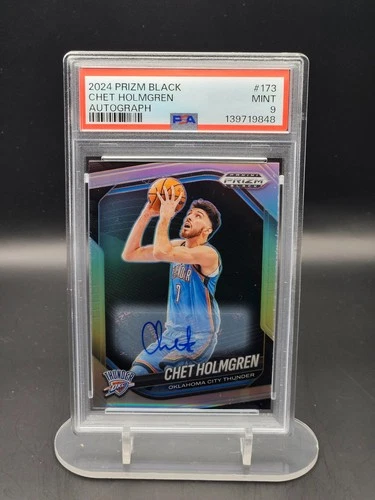 2024 Prizm Black-Chet Holmgren Silver Auto #173 PSA 9