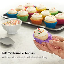 12 Silicone Cupcake Liner Reusable Baking Cups Muffin Liner Chocolate Candy Mold