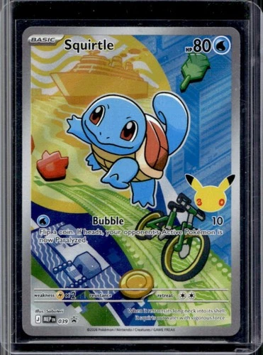 2025 Pokemon MEP Black Star Promos Squirtle First Partner Illustration #039