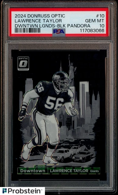 2024 Donruss Optic Downtown Legends Black Pandora Lawrence Taylor HOF /25 PSA 10