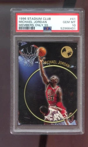 1996-97 Topps Stadium Club Members Only 55 #41 Michael Jordan PSA 10 Graded Card