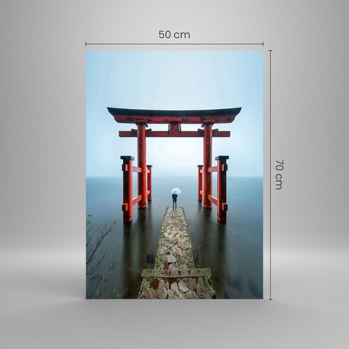 Wandbilder 50x70cm Glasbild Itsukushima-Jinja Tempel Regenschirm Bilder - Bild 3 von 10