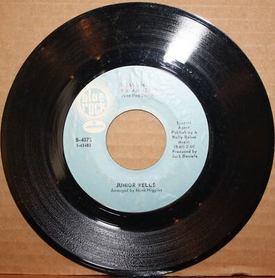 JUNIOR WELLS Leave My Woman CAN'T STAND SIGNIFYING Northern 45 BLUE ROCK 4075