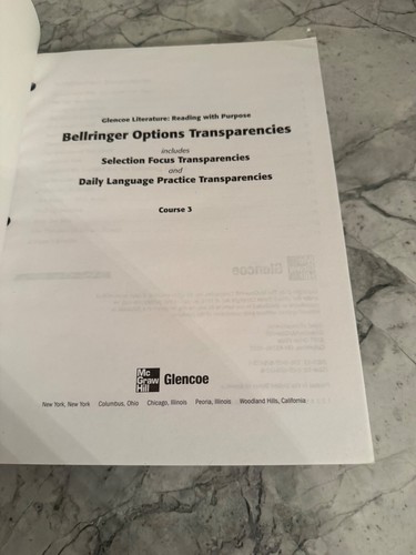 Bellringer Options Transparencies American Literature (Glencoe Literature: The.. - Picture 3 of 5