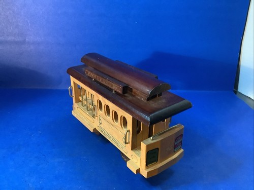 Vintage San Francisco Music Box Co. Powell & Hyde Sts. Musical Wood Cable Car - Picture 2 of 7