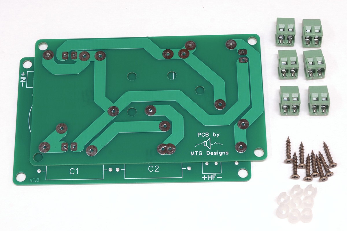 Pair of Crossover PCBs for the Overnight Sensations DIY speaker