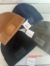 COACH Knit Beanie PICK COLOR 100 Merino Wool