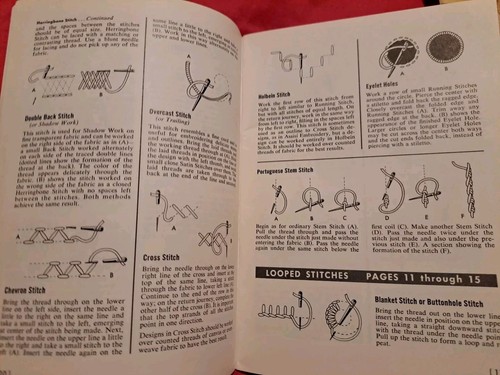 2 Vintage Embroidery Stitches Books Coats & Clark's Thiriez & Cartier-Bresson - Imagen 11 de 12