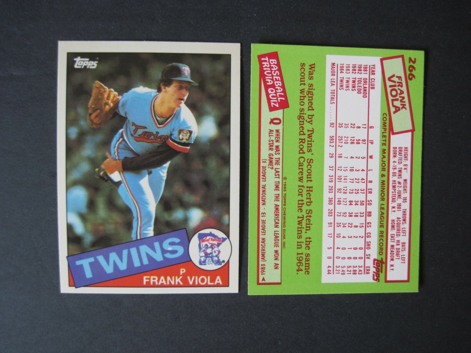 TWINS TIFFANY BASEBALL CARDS You Pick Choose TOPPS 1985 1986 1987 Rare